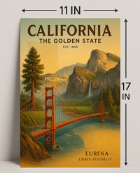 California The Golden State Poster PosterGoat