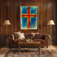 Vibrant Cross Abstract Abstract Poster
