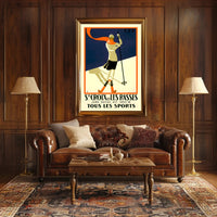 Winter Sports in Sainte-Croix and Les Rasses Poster PosterGoat