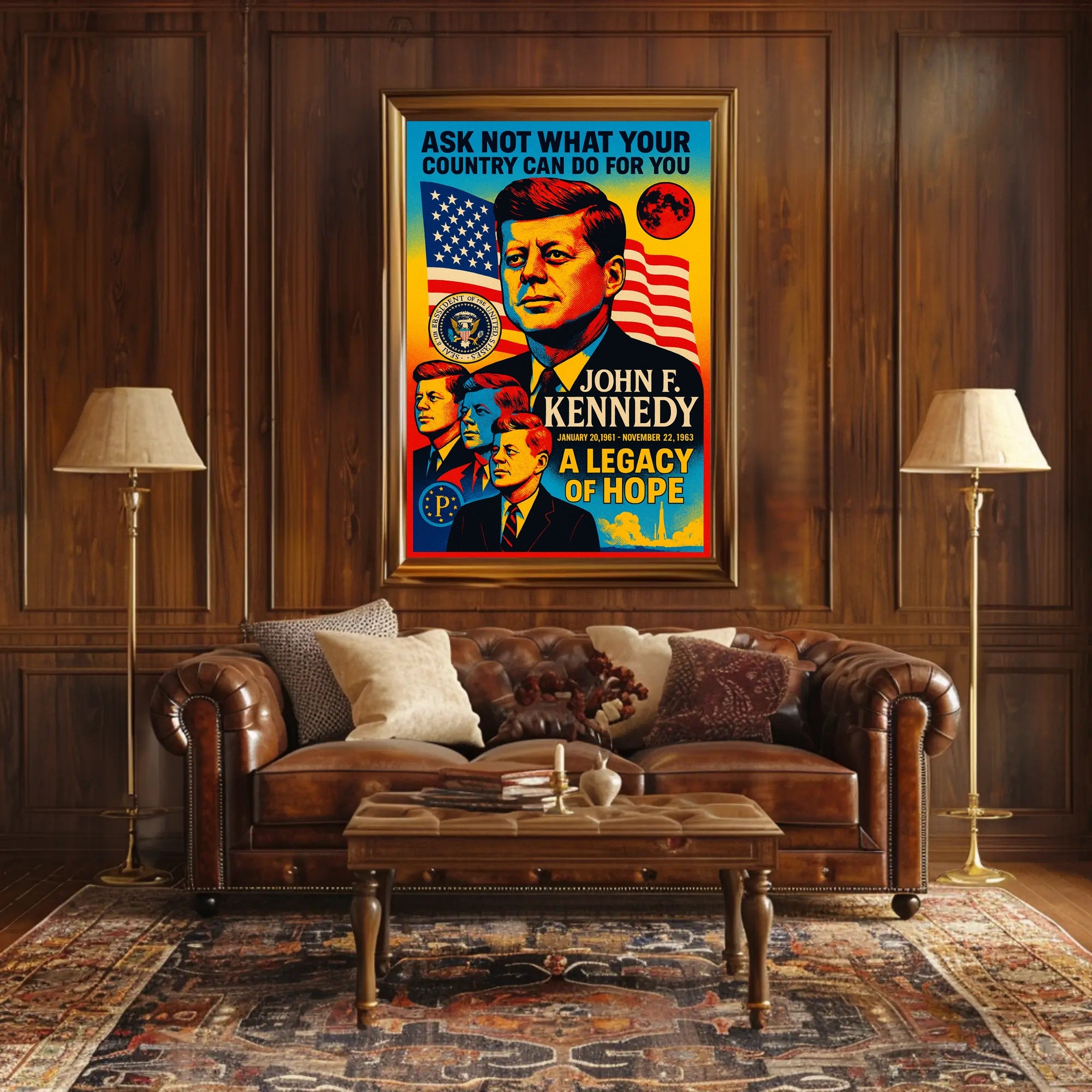 John F. Kennedy A Legacy of Hope Poster PosterGoat