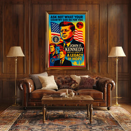 John F. Kennedy A Legacy of Hope Poster PosterGoat