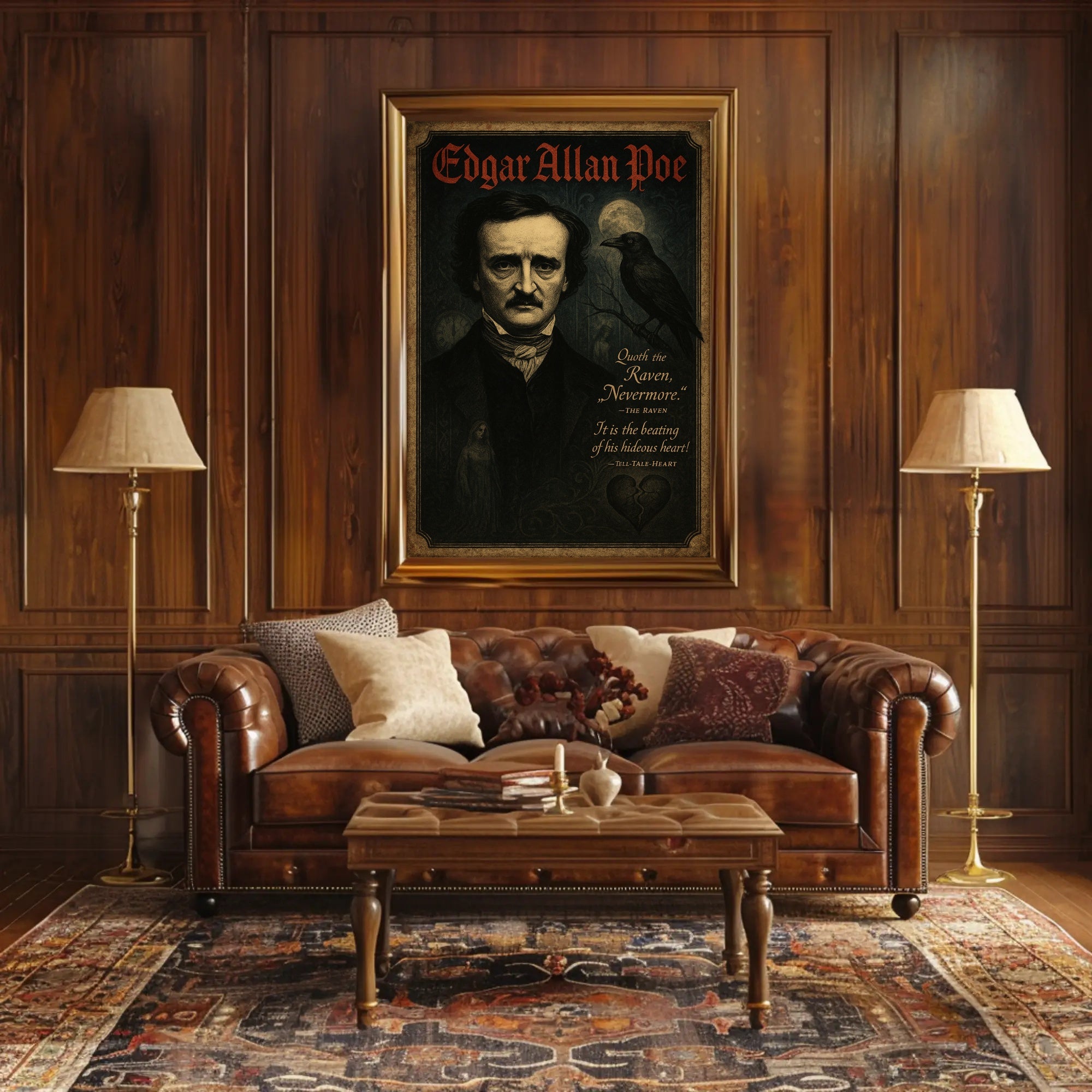 Edgar Allan Poe Literary Icon Poster PosterGoat