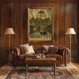 Quebec City Winter Fairytale Poster