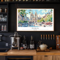 Dublin Cityscape Illustration Poster PosterGoat