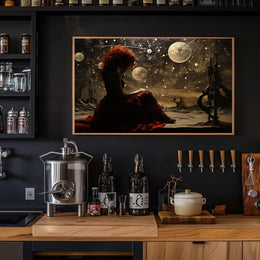 Fantastical Cosmic Landscape with Celestial Artistry Fantasy Poster