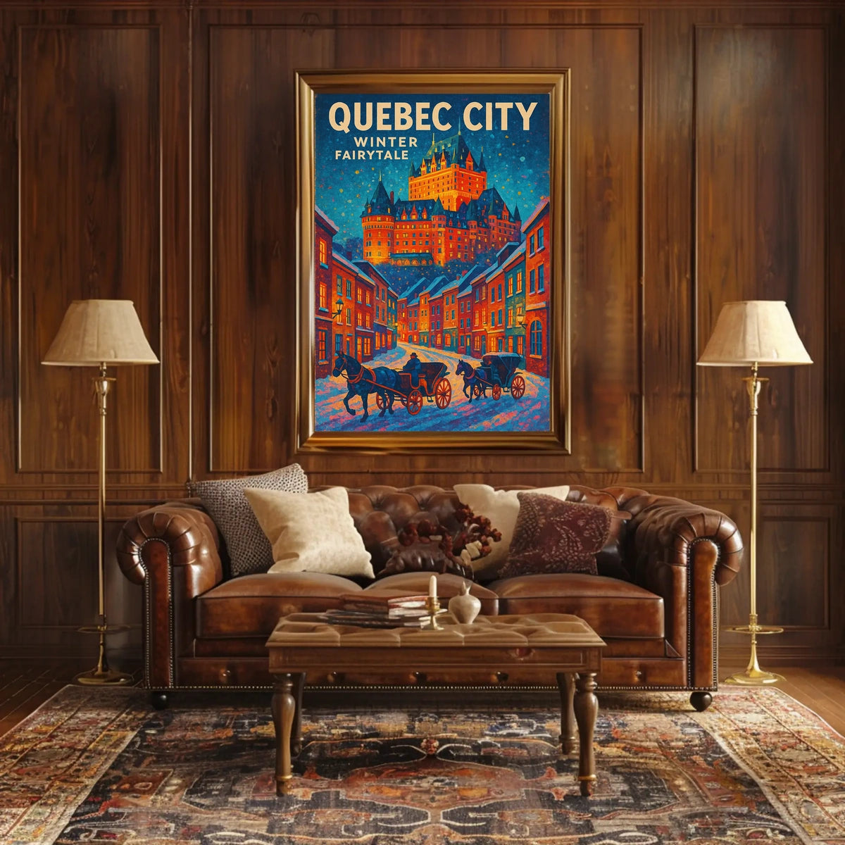 Quebec City Winter Fairytale Poster