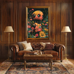 Robot In Bloom Poster