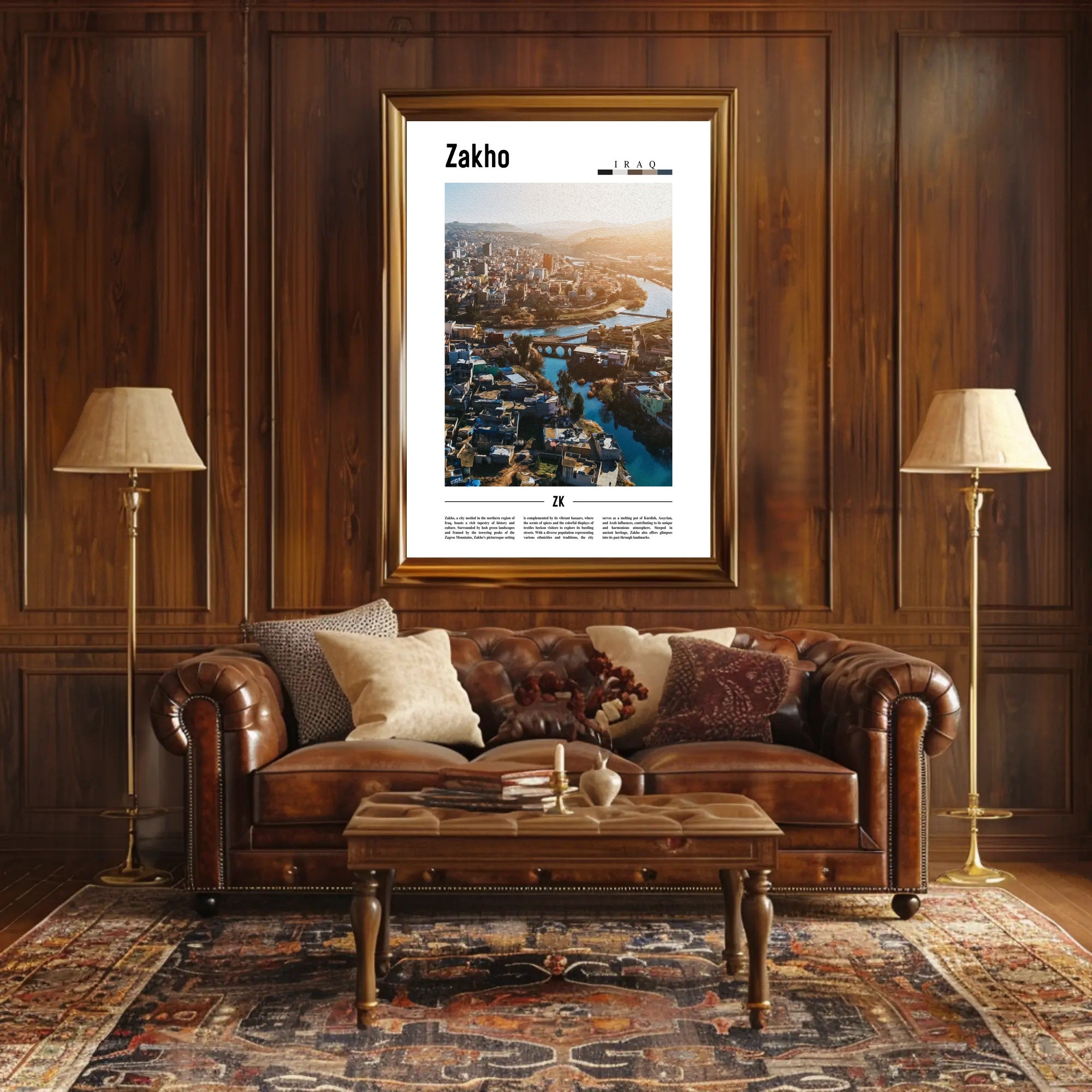 Zakho's Enchanting View Urban or Cityscape Poster PosterGoat