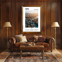 Zakho's Enchanting View Urban or Cityscape Poster PosterGoat