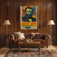 Ulysses S. Grant 18th President of the United States Street Art Mashup Poster