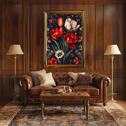 Botanical Elegance: Artistic Tulip Bouquet Poster