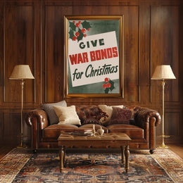 Give War Bonds for Christmas Poster Art Print PosterGoat