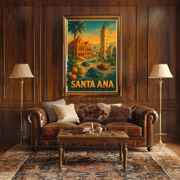 Santa Ana Nostalgic Travel Poster