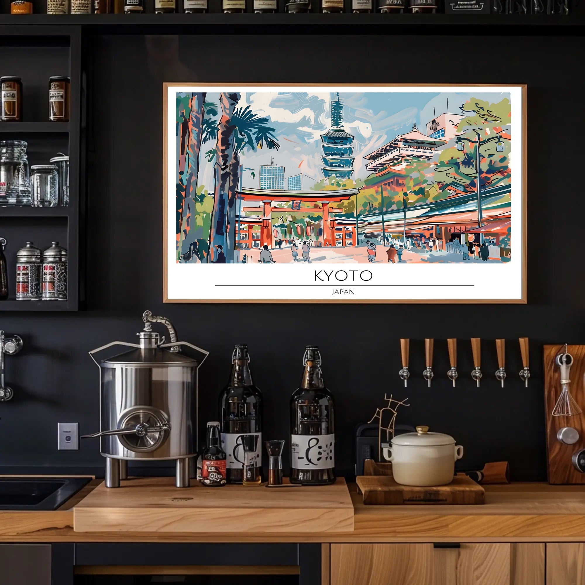Vibrant Kyoto Scene Poster PosterGoat