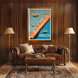 Greece Aegean Island Jetty Poster