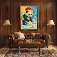 Festive Panda Winter Wonderland Poster