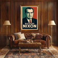 Richard Nixon Portrait Pop Art Realism Cold War Era Heritage Icon Collectors Poster