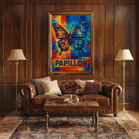 Papillon Mosaic Art Poster