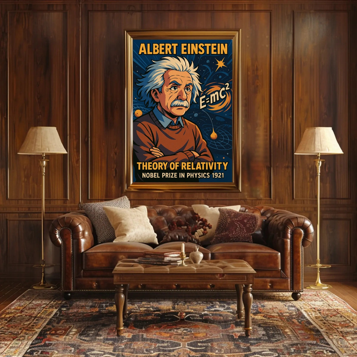 Einstein Relativity Vintage Science Inspiring Poster