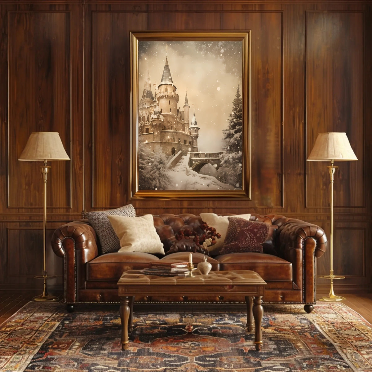 Enchanted Winter Castle Poster