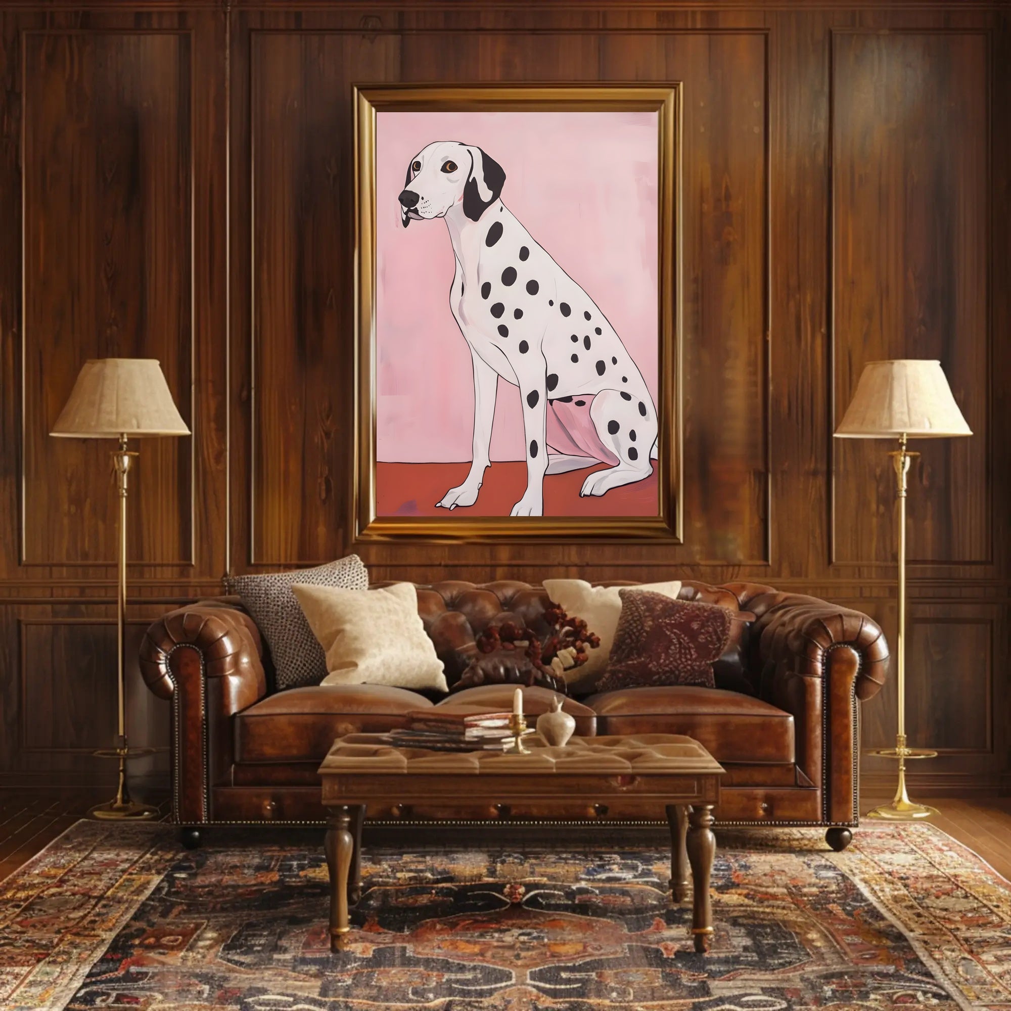 Dalmatian Dog Poster Modern Minimalist Wall Art