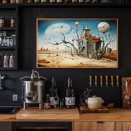 Surrealistic Timepiece Desert Art Print - Abstract or Artistic Poster