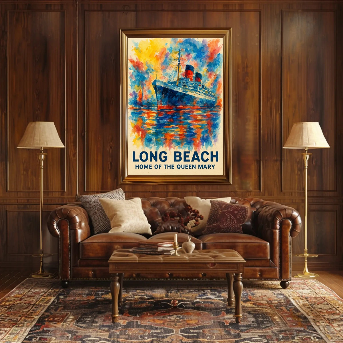 Long Beach Home Of The Queen Mary Poster