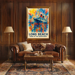 Long Beach Home Of The Queen Mary Poster