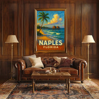 Naples Florida Poster Coastal Wall Art 18x24 Print Gallery