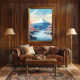 Tranquil Mountain Landscape Poster