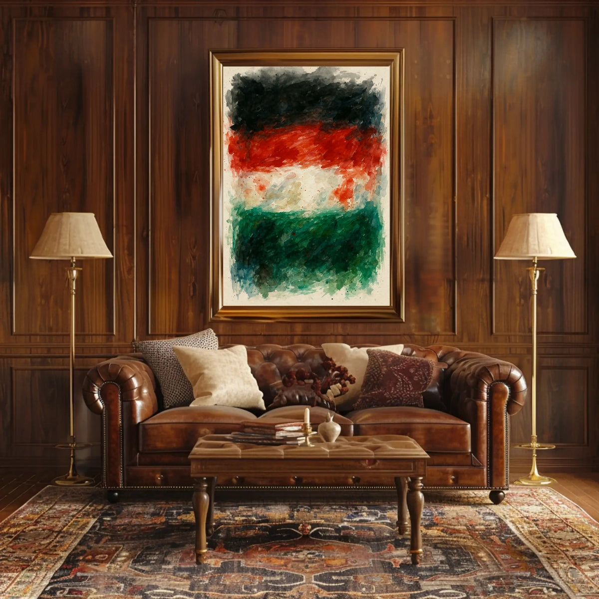 Abstract Watercolor Flag Poster