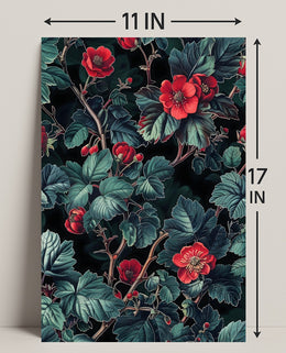 Floral Elegance Botanical Artwork: Artistic Poster