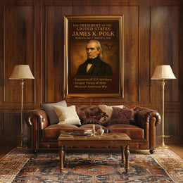 James K. Polk Vintage Patriotic Poster Print