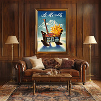 St. Moritz Sun Sled Adventure Poster PosterGoat