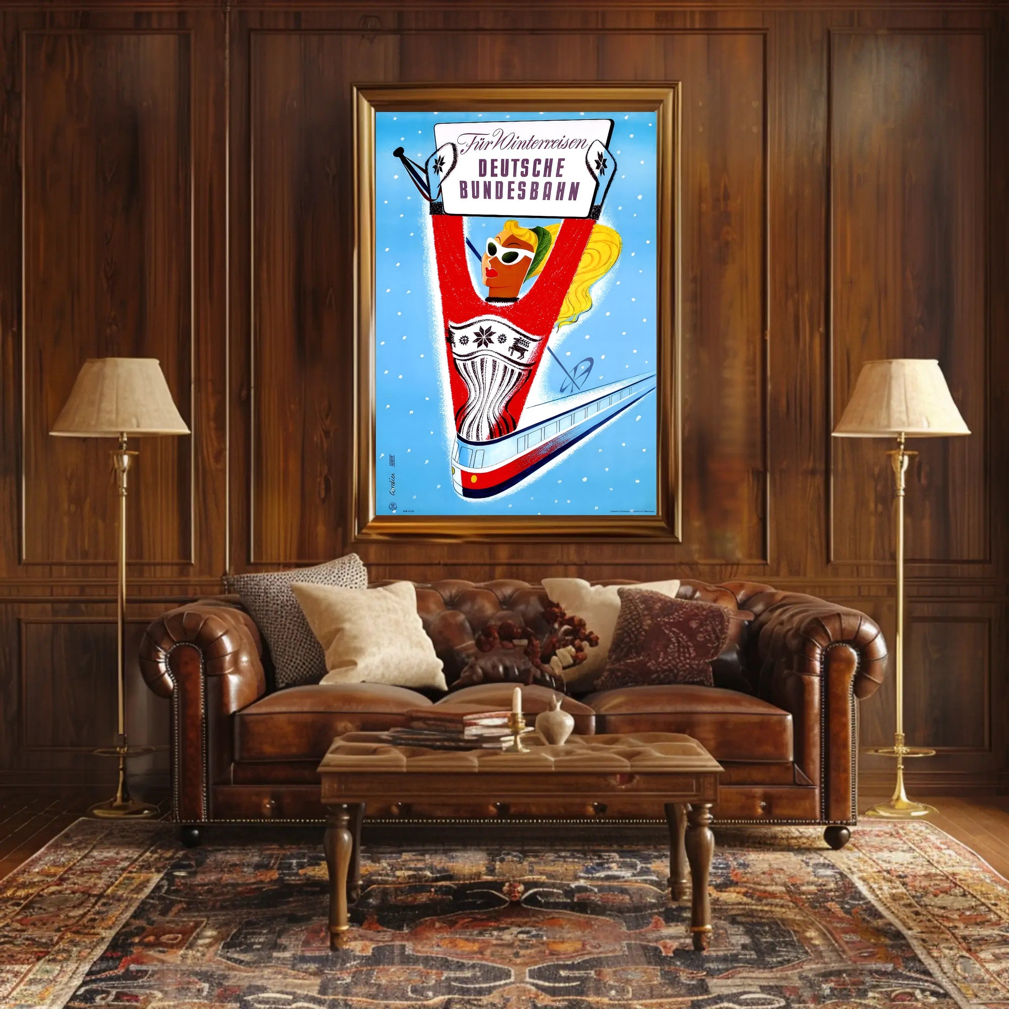 Deutsche Bundesbahn Winter Travel Poster PosterGoat