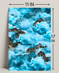 Majestic Mountain Clouds William Morris Art Poster