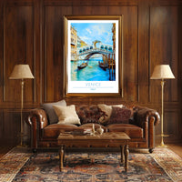 Gondolas on the Grand Canal Poster