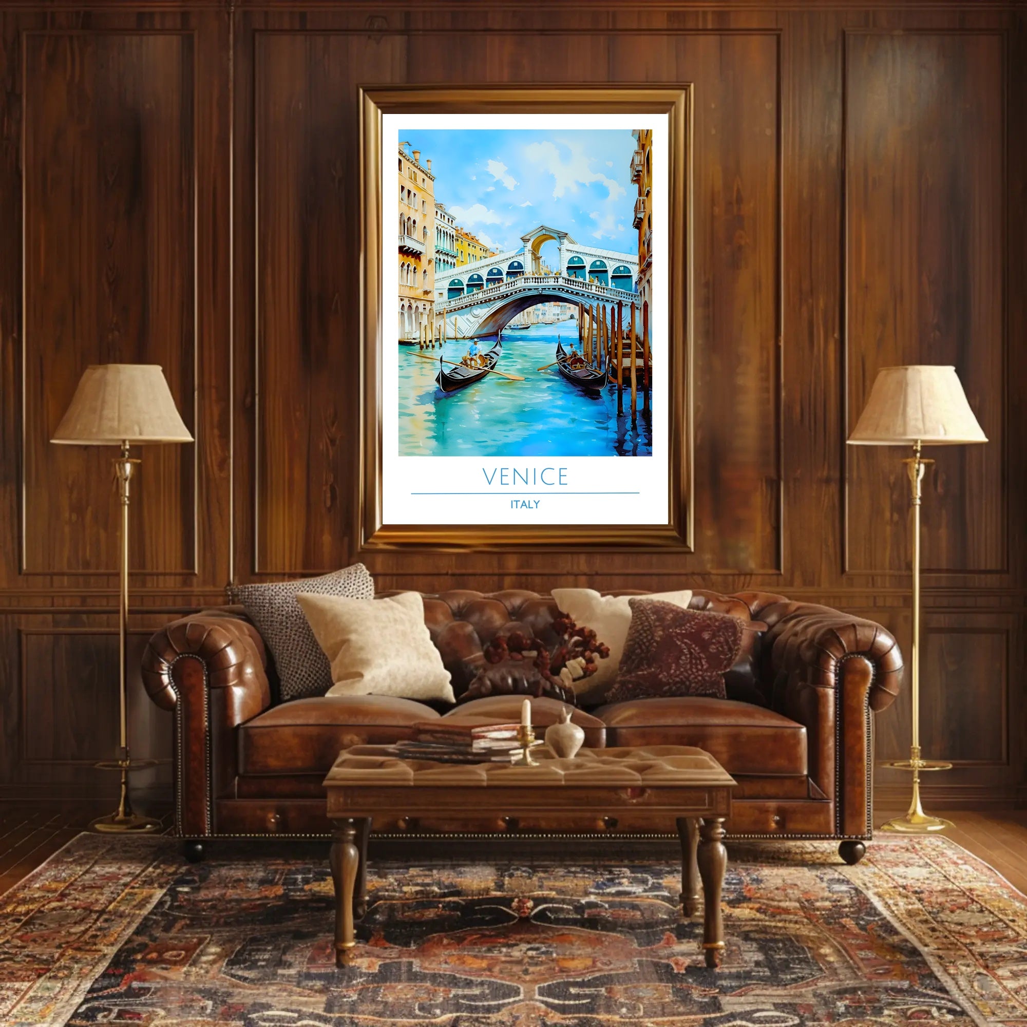 Gondolas on the Grand Canal Poster