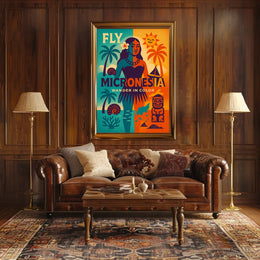 Fly Micronesia Wander in Color Poster