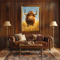 Majestic Highland Cattle Poster PosterGoat