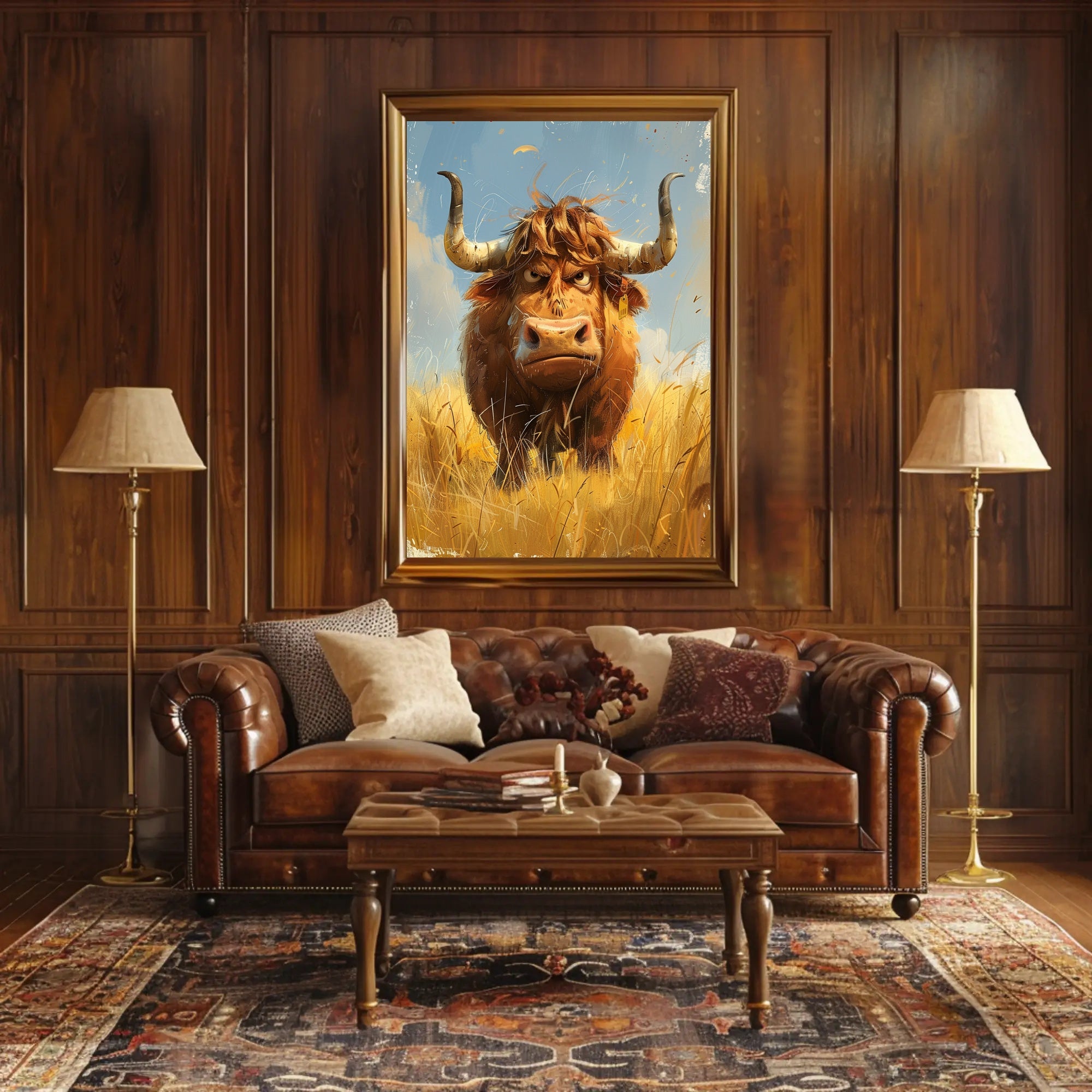 Majestic Highland Cattle Poster PosterGoat