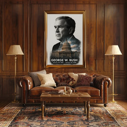 George W. Bush 43rd President of the United States Reflections Poster