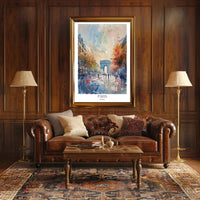 Paris Arc de Triomphe Impressionistic Watercolor Urban or Cityscape Poster PosterGoat