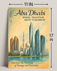 Abu Dhabi Elegance: Tradition Meets Tomorrow Cityscape Poster