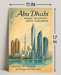 Abu Dhabi Elegance: Tradition Meets Tomorrow Cityscape Poster