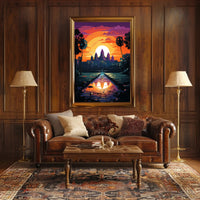 Sunset Over Angkor Wat Poster