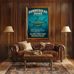 Hammerhead Shark Saltwater Predator Poster