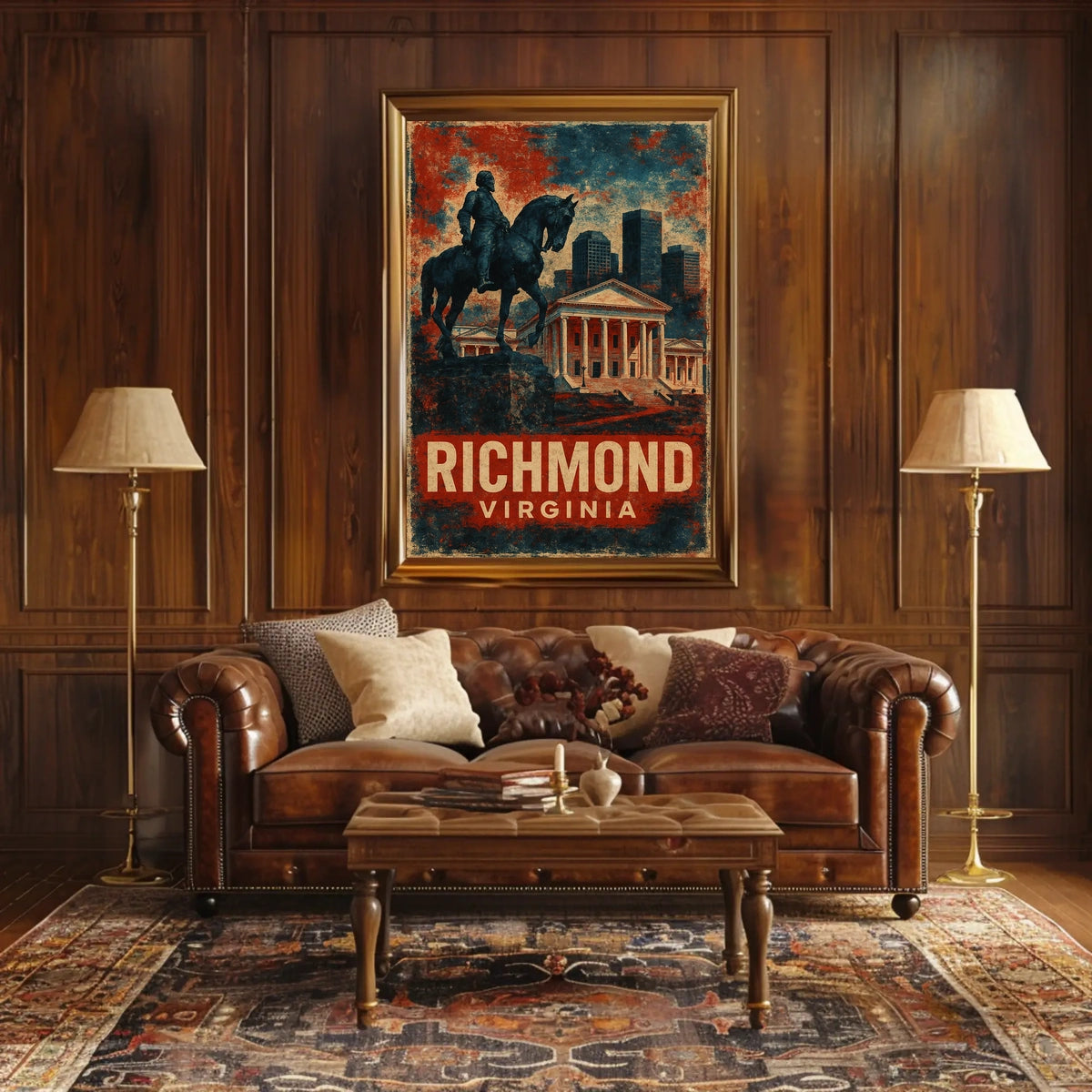 Richmond Skyline Travel Photography Realism Poster