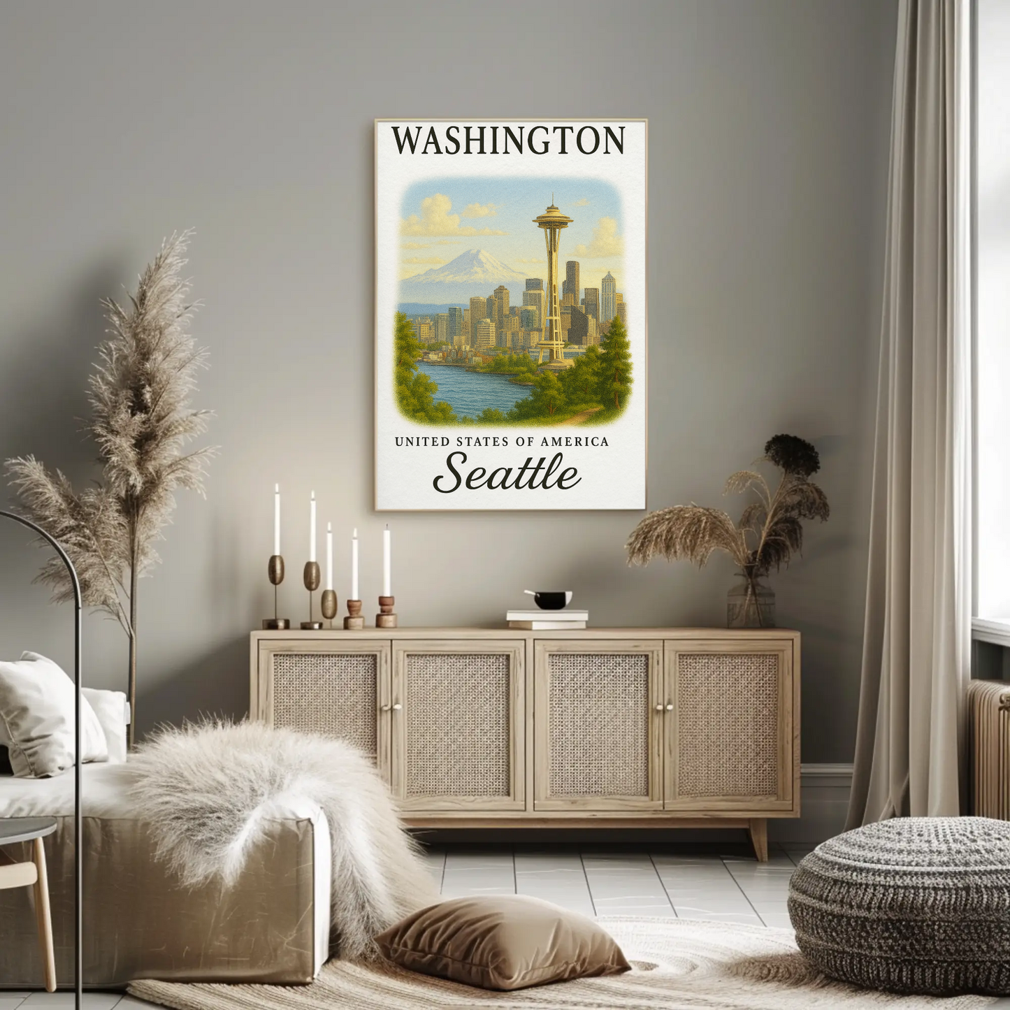 Washington, Seattle Signature Series Vintage Travel Poster