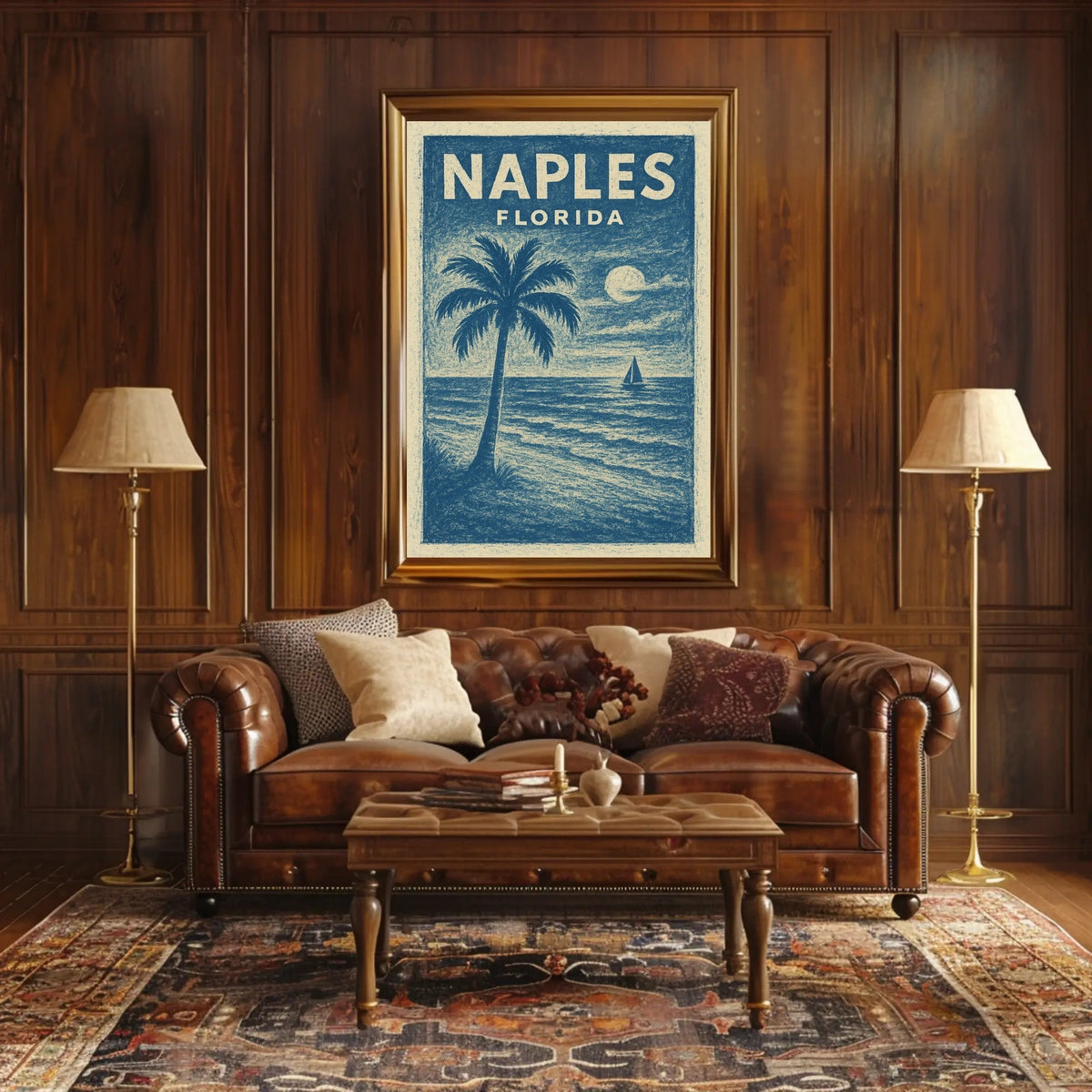 Naples Florida Coastal Serenity Poster Wall Art Decor